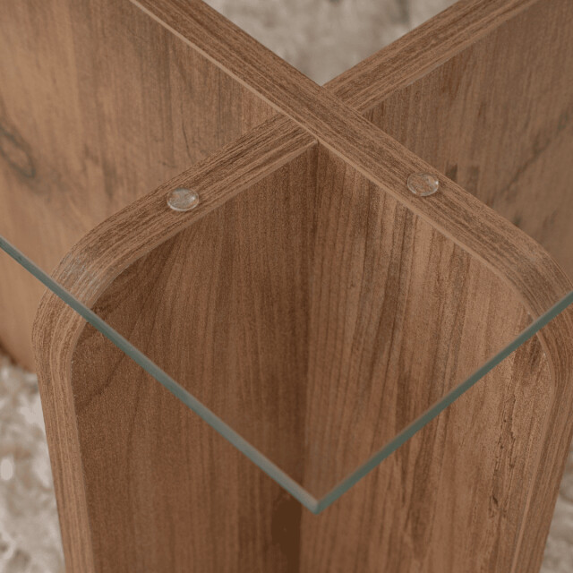 CaliCosy Salontafel met een blad van gehard glas l105 cm flavio 3253397 large