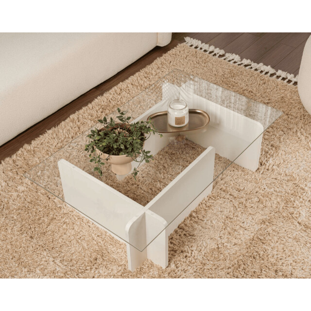 CaliCosy Salontafel met een blad van gehard glas l105 cm flavio 3253398 large