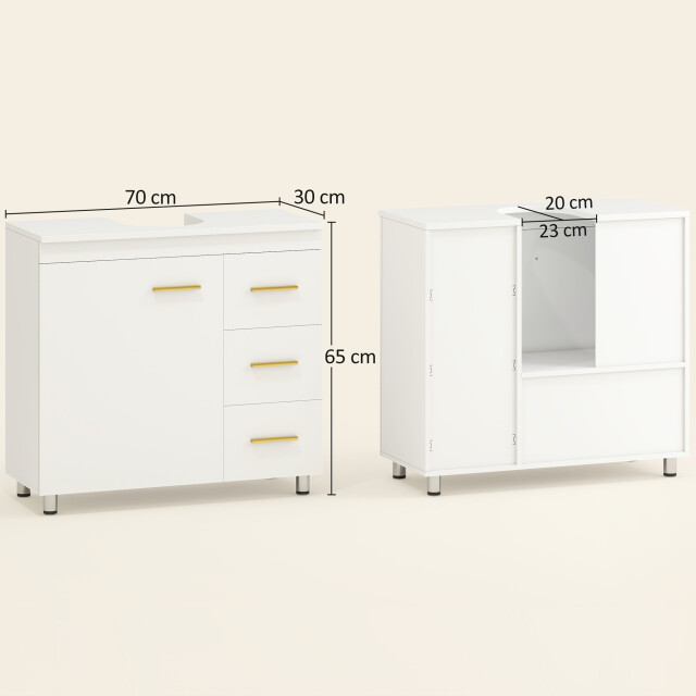 Homcom Badkamermeubel met 3-lades - 3285149 large