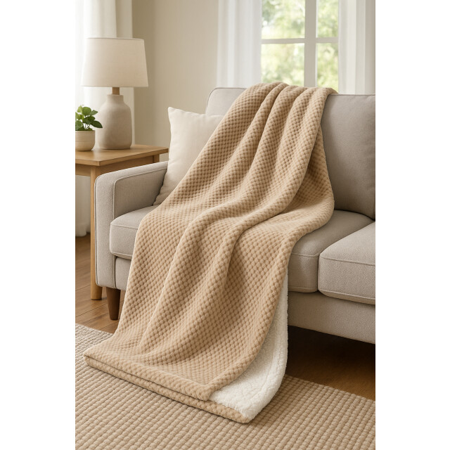 Casa di Elturo Plaid xxl 180x220 cm luxe sherpa fleece extra zacht & warm 3286619 large