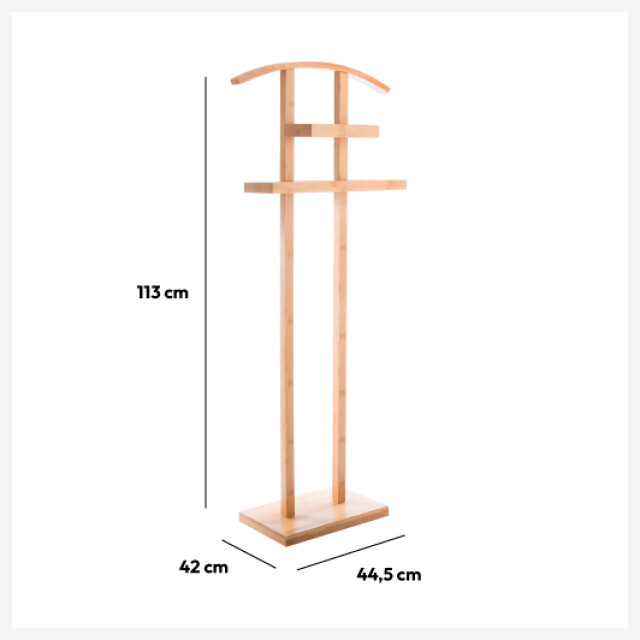 Casa di Elturo Dressboy kledingstandaard kledingbutler bamboe h113 cm 3281443 large