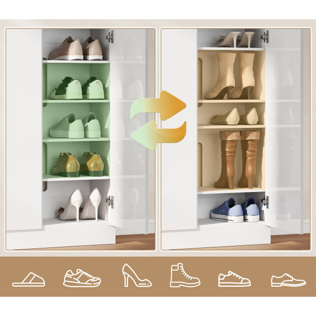 4goodz Homcom schoenenkast 20-30 paar schoenen hoogglans 3296588 large
