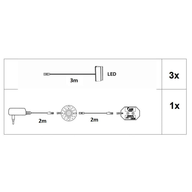 Furnilux Set van 3 glazen bodemklemmen koud 3256412 large