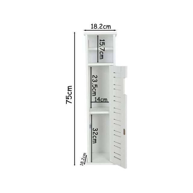 4goodz Toiletrolhouder met toiletroldispenser miami 18x18x75 cm - 3048729 large