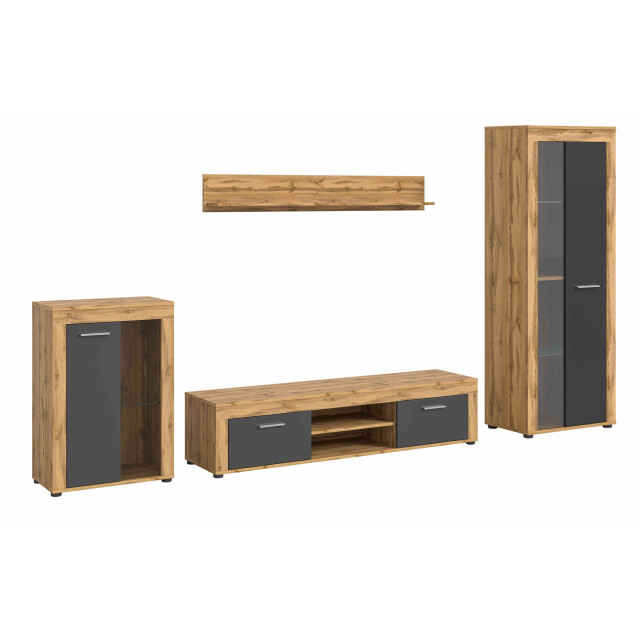 Furnilux Jam woonkamercombinatie grijs melamine wotan nb 3256432 large