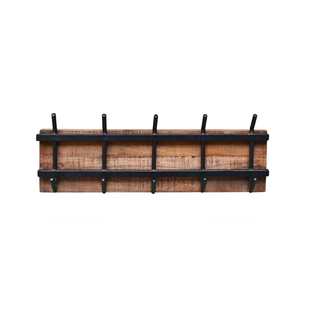 Brix kapstok gabi mangohout en gecoat staal 12,5x70x25 2058560 large