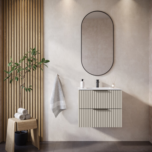 Badplaats Badkamermeubel set delta 60 cm - badmeubel met wastafel 3276321 large