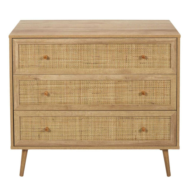 Home Deco Factory Ladekast bali met rattan voorzijde buffetkast 90x39x79 cm - 3202280 large