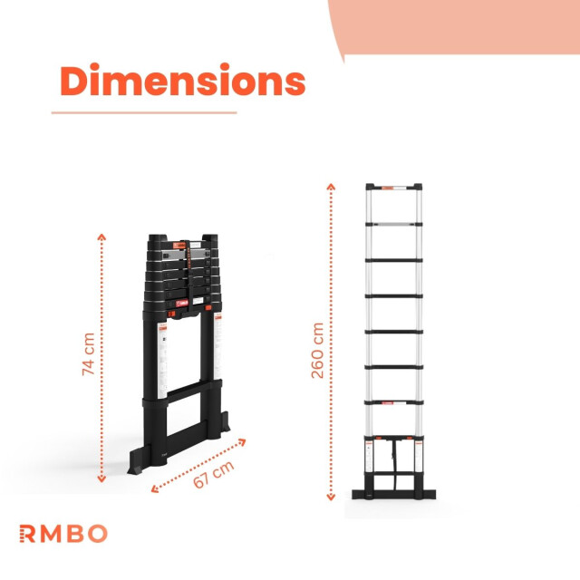 RMBO ® telescopische ladder 2,6m 3188060 large
