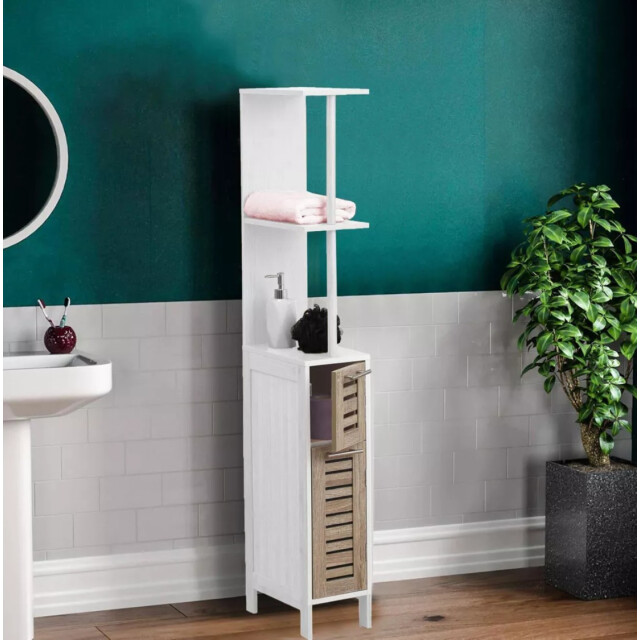 4goodz Badkamerkast stockholm met 2 deuren en 2 legplanken 30x18x130 cm 3048964 large