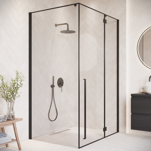 Badplaats Douchecabine vancouver 90 x 120 x 190 cm zwart met veiligheids - 3213319 large