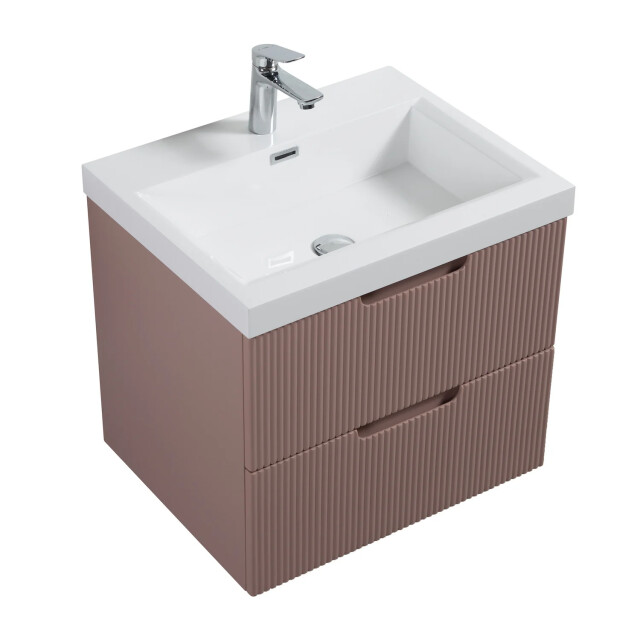 Badplaats Badkamermeubel thermis 60 cm – mat – badmeubel met kolomkast 3567305 large
