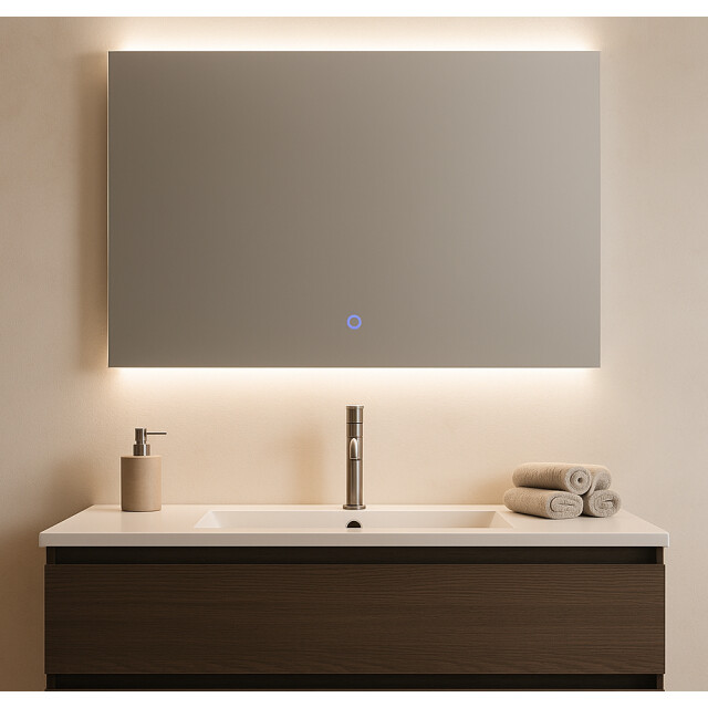 Badplaats Badkamerspiegel limon led 100 x 55 cm led verlichting badkamer 3202279 large