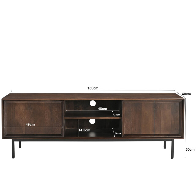 Livingfurn tv-meubel ravenstein brown 40x50x150cm 3286034 large