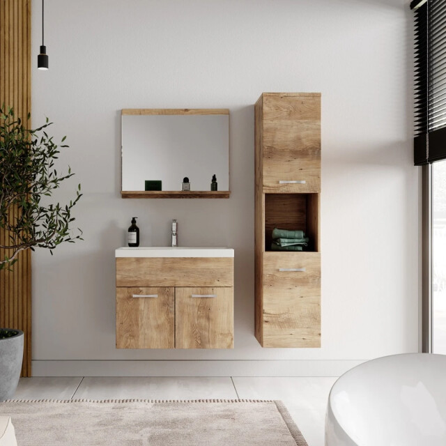 Badplaats Badkamermeubel set montreal 60 x 35 cm kastanje badmeubel 3181396 large