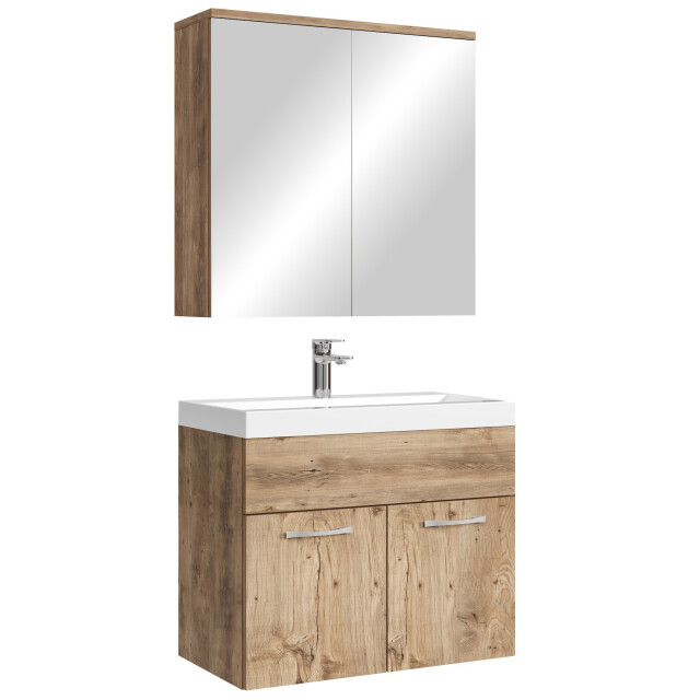 Badplaats Badkamermeubel set montreal 01 60 cm kastanje badmeubel met 3181076 large