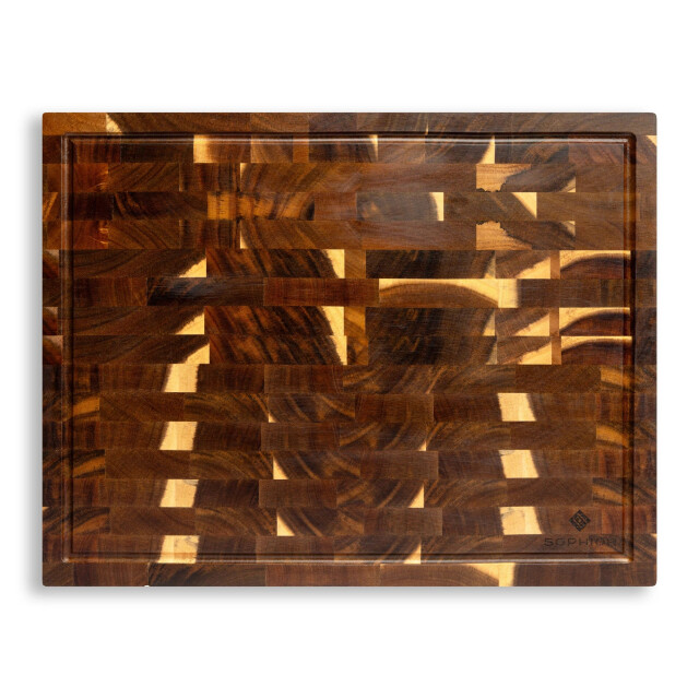 Sophior Hakblok van acacia hout met sapgeul 3201957 large