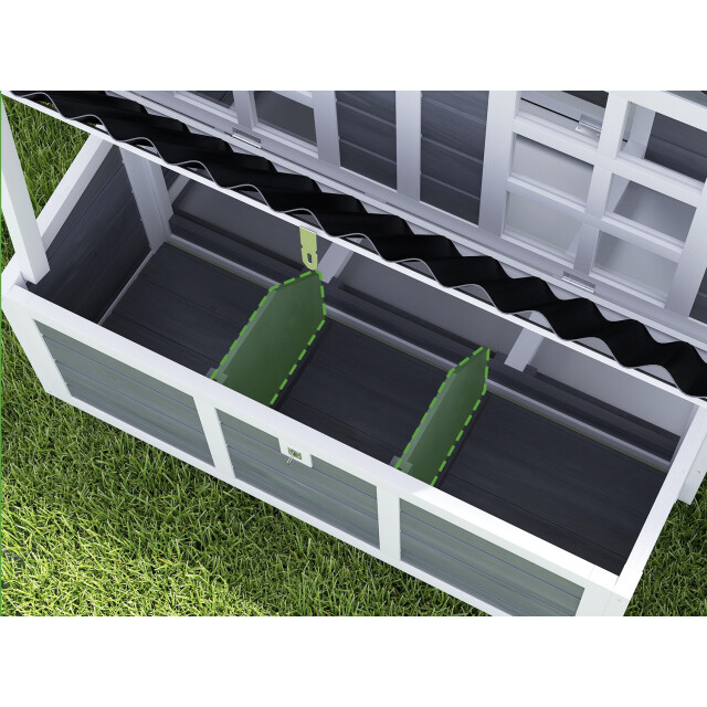 4goodz Kippen legnest voor 4-6 kippen waterdicht dak 100x86x100cm grijs 3151480 large