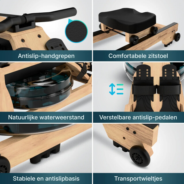 Mirlux Roeitrainer rowforge hout met waterweerstand 3275153 large