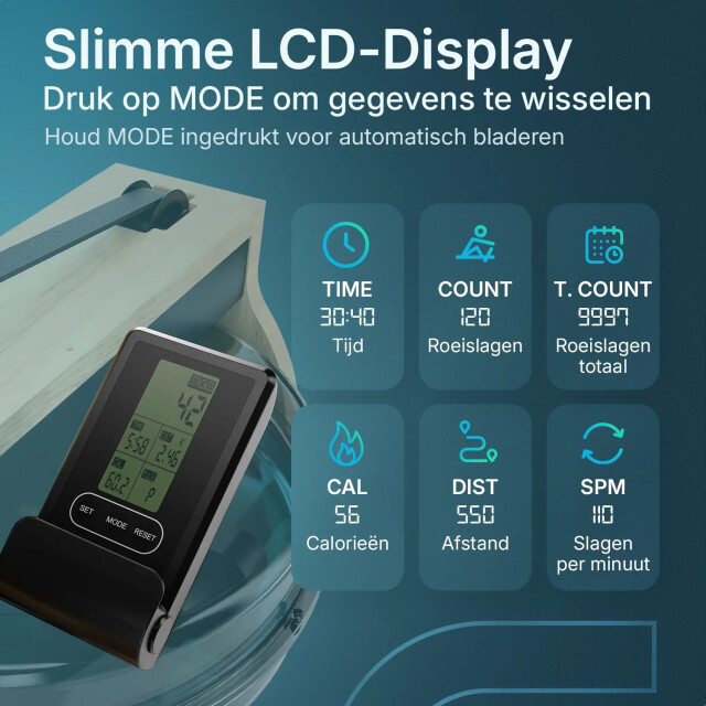 Mirlux Roeitrainer rowforge hout met waterweerstand 3275153 large