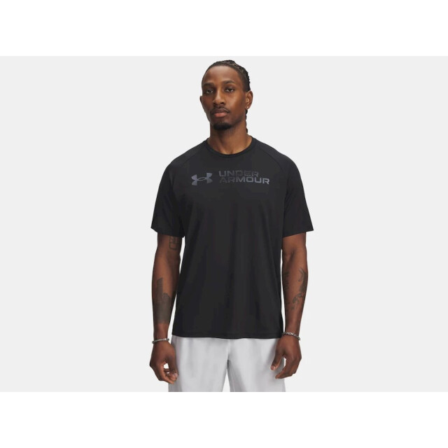 Under Armour ua tech reflective ss-blk training t-shirt korte mouw heren - 073083_990-L large