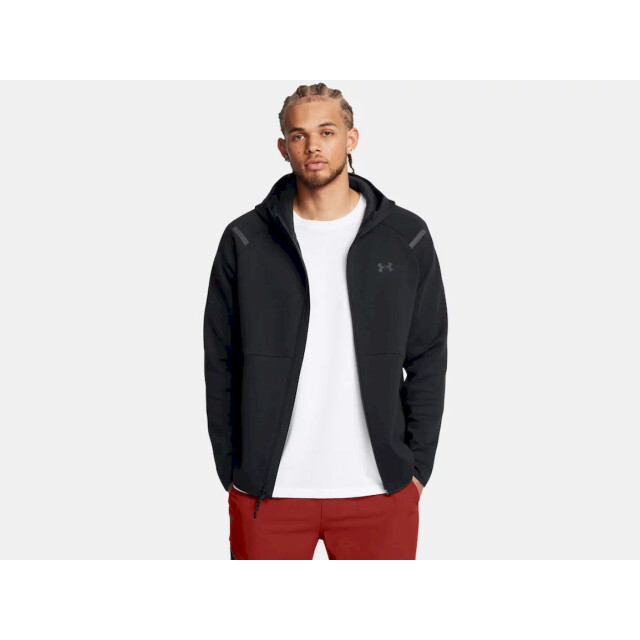 Under Armour ua unstoppable flc fz hd eu-blk hoodie heren - 073075_990-M large