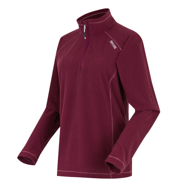 Regatta Geweldige outdoor dames montes half zip fleece top UTRG1953_darkpimento large