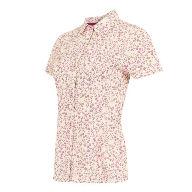 Regatta Dames gebloemd packaway reisshirt met korte mouwen UTRG10918_lightvanilla large