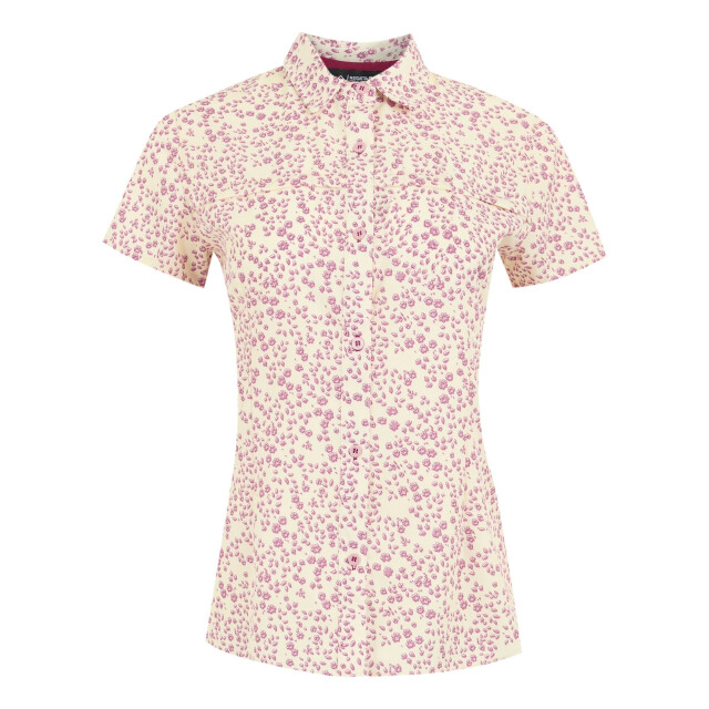 Regatta Dames gebloemd packaway reisshirt met korte mouwen UTRG10918_lightvanilla large