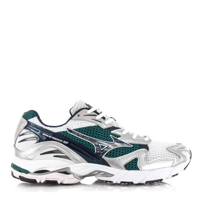 Mizuno Wave rider 10 white baritone blue lage sneakers unisex D1GA210415 large
