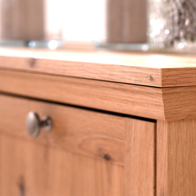 CaliCosy Buffet 4 portes et 4 tiroirs avec poignées en métal l200 cm timber 3302392 large