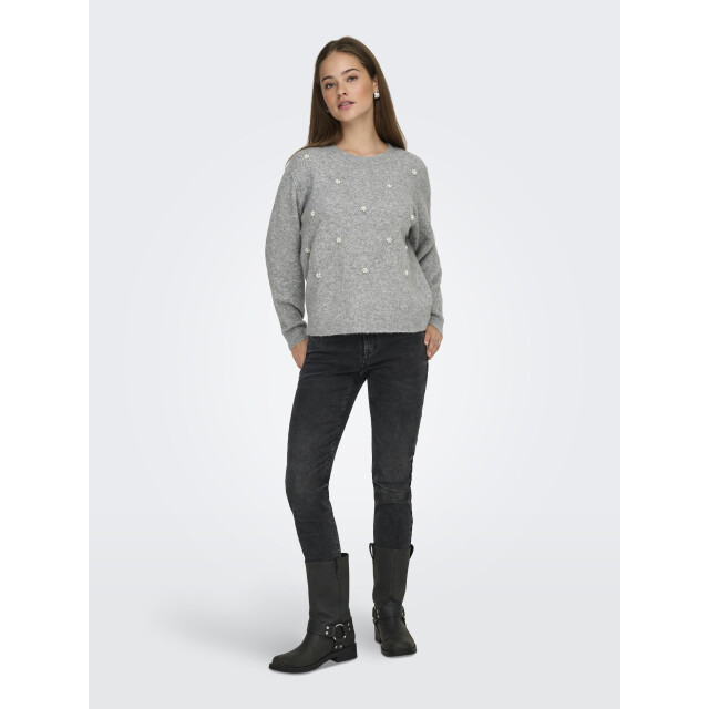 Jacqueline de Yong bella life l/s struct pearl pul 15362398 light grey melange 06712.910.0026 large