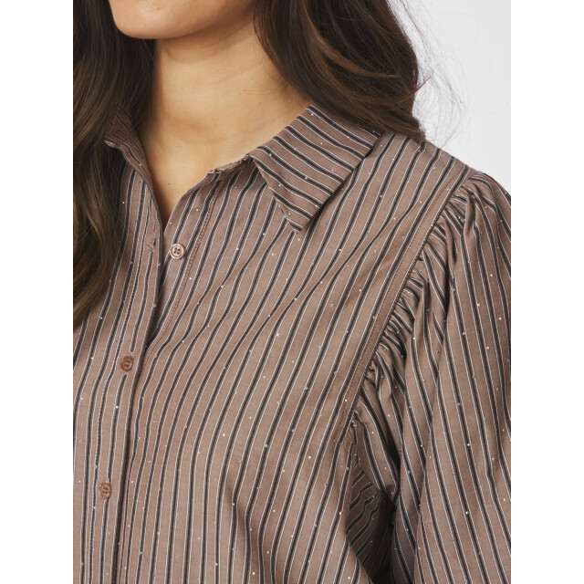 Neo Noir etta soft stripe stone shirt 166416 210 brown 06615.840.0037 large Neo Noir etta soft stripe stone shirt 166416 210 brown 06615.840.0037 large