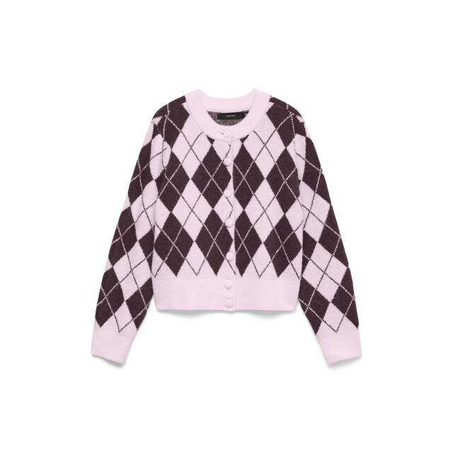 Vero Moda vmhalo ls o-neck argyle cardigan ex 10342792 sweet dreams 06741.680.0012 large