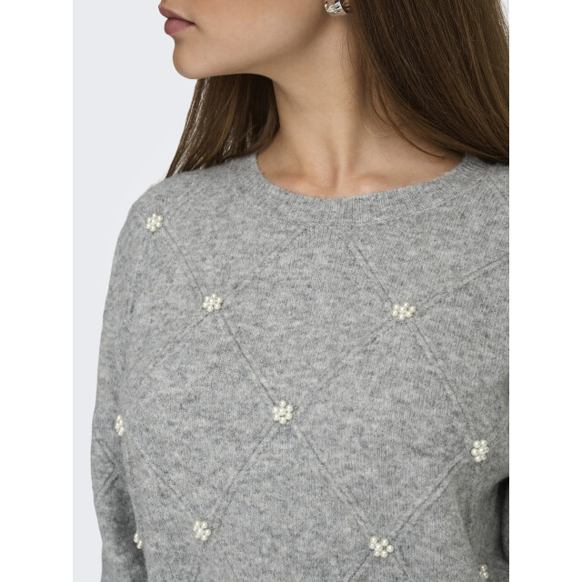 Jacqueline de Yong bella life l/s struct pearl pul 15362398 light grey melange 06712.910.0026 large