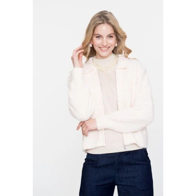 Geisha 54575-29 010 cardigan with collar off-white 54575-29 010 large