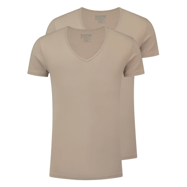 Slater Stretch t-shirt diepe v-hals 2-pack 038188-88-XXL large