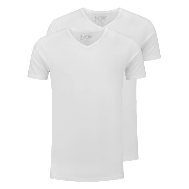 Slater Regular fit extra long t-shirt v-hals 038191-01-XL large