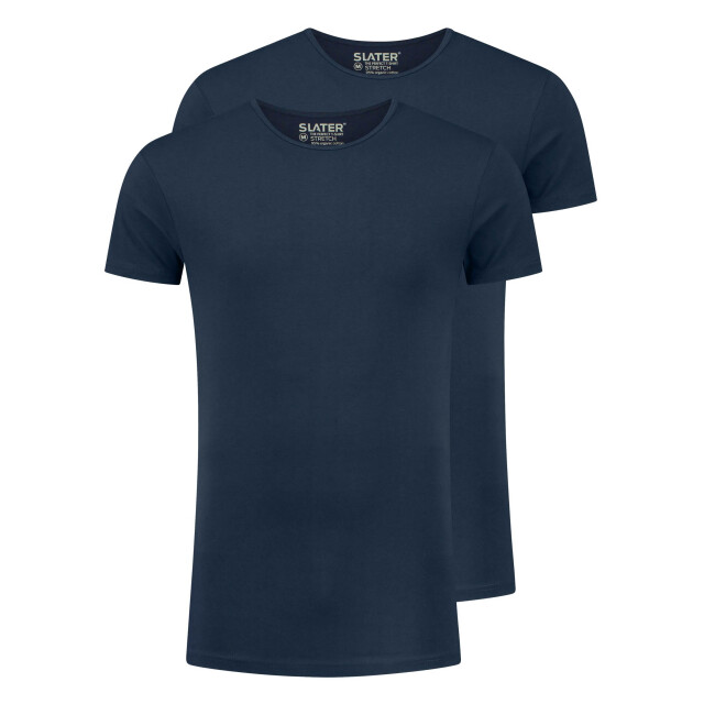 Slater Stretch t-shirt ronde hals 2-pack 044471-000-XXL large