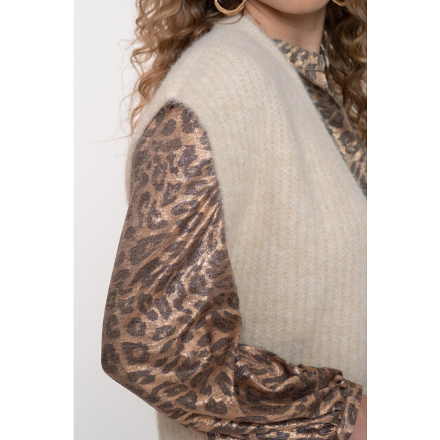 Geisha blouse velvet look leopard 53869-14 25 gold/grey 06615.490.0006 large