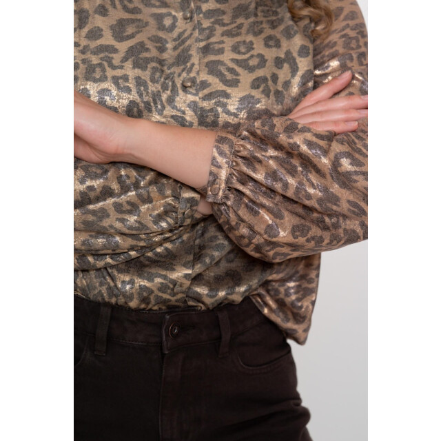 Geisha blouse velvet look leopard 53869-14 25 gold/grey 06615.490.0006 large