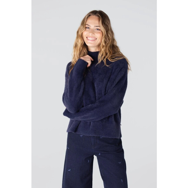 Jansen Amsterdam Calla p155 trui turtle neck dark blue P155 large