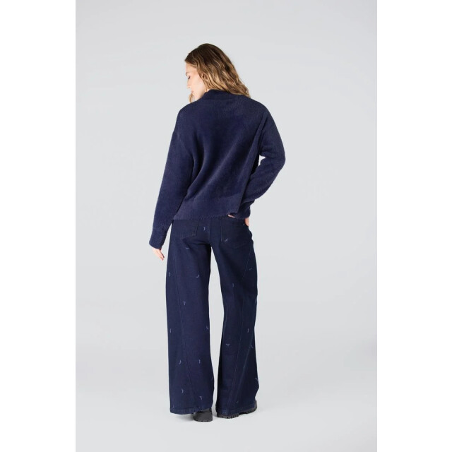Jansen Amsterdam Calla p155 trui turtle neck dark blue P155 large
