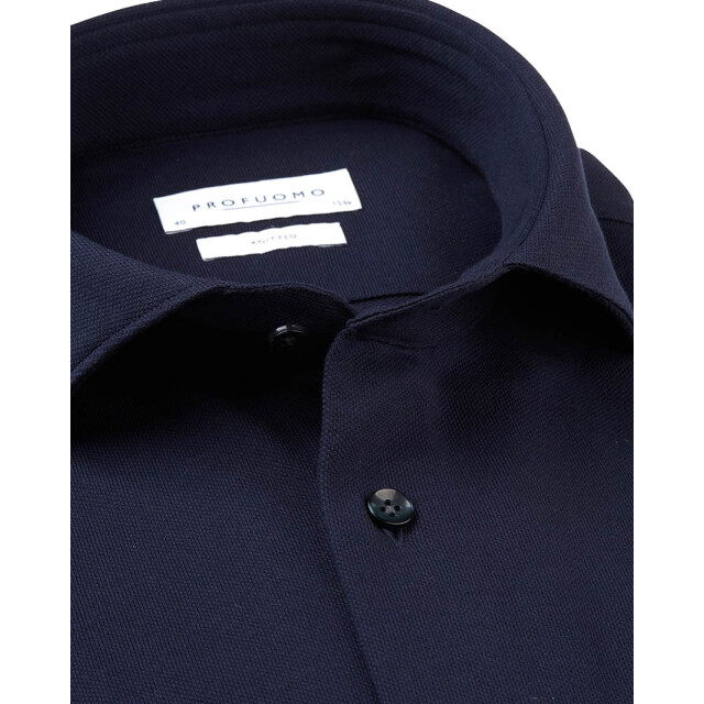 Profuomo Knitted mercerised overhemd met lange mouwen 071479-001-38 large