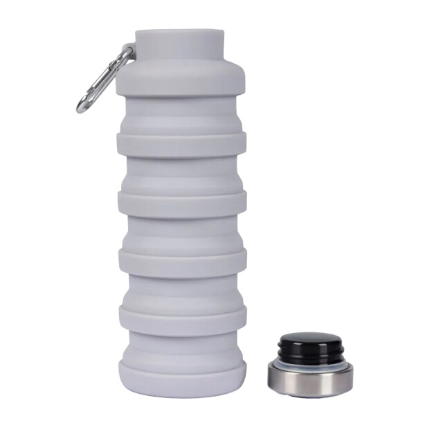 Trespass Vavo opvouwbare waterfles met karabijnhaak UTRD3940_platinum large