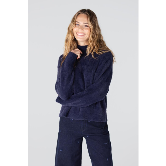 Jansen Amsterdam Calla p155 trui turtle neck dark blue P155 large