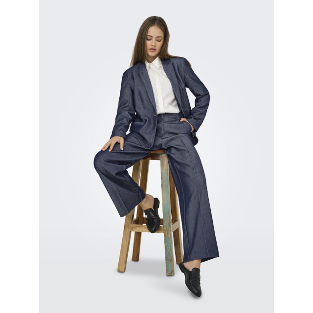 Jacqueline de Yong Jdyanthony bloom hw pant tlr blue denim 4109.35.0025 large
