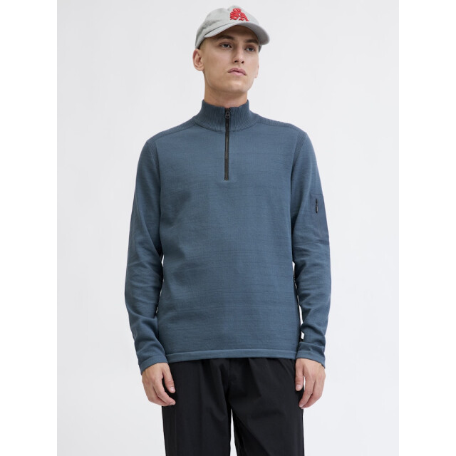 Jack & Jones Jcomace knit half zip smu petrol 5219.36.0014 large