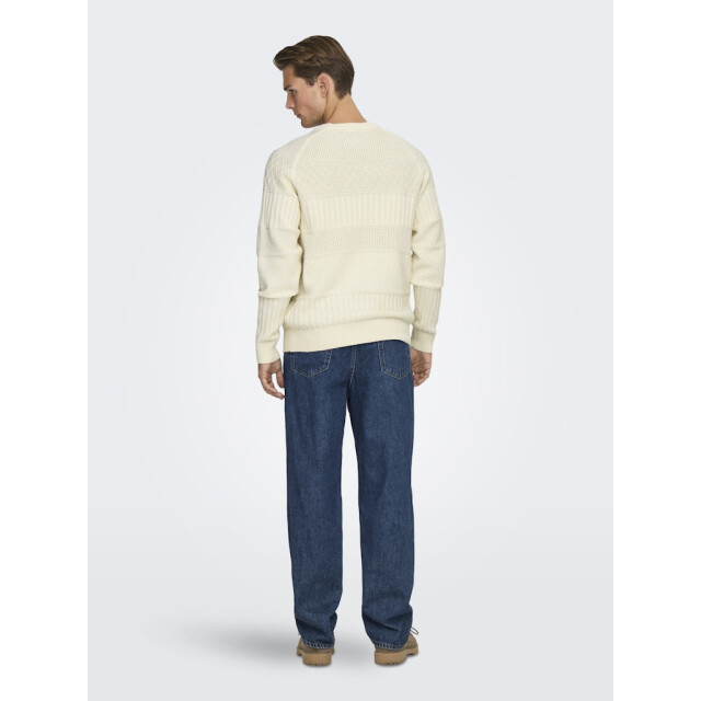 Only & Sons Onsalkan reg crew knit off-white 5219.02.0002 large