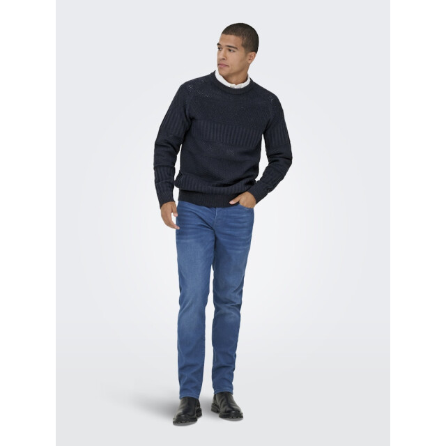 Only & Sons Onsalkan reg crew knit navy 5219.37.0037 large